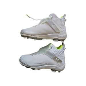 Under Armour Highlight Hammer MC Football Cleats White/Lime Green Mens Size 8